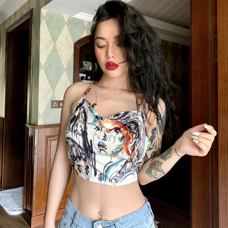 Áo Hai Dây Y2k Thời Trang Mùa Hè Quyến Rũ Cho Nữ