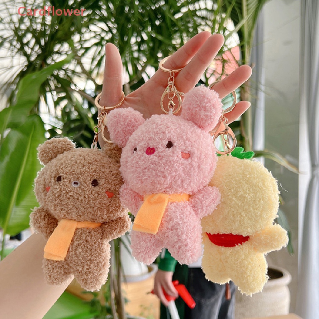 Móc Khóa Hình Thú Nhồi Bông Mềm Mại Dễ Thương