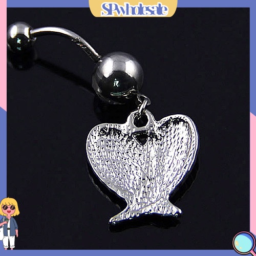 <SPwholesale> Khuyên Rốn Hình Đôi Cánh Đính Đá Lấp Lánh