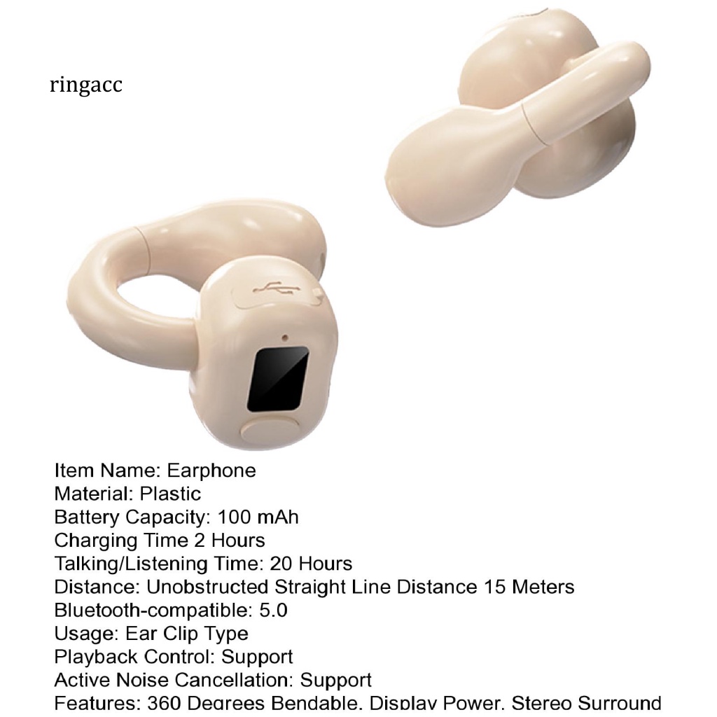 Tai Nghe Không Dây Kết Nối Bluetooth 5.0 Hiển Thị Điện Áp Dùng Hàng Ngày