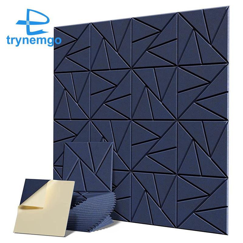 Bộ 16 Tấm Bảng Điều Khiển Âm Thanh Tự Dính 12X12X0.4in Chất Lượng Cao Cho Nhà Ở / Văn Phòng