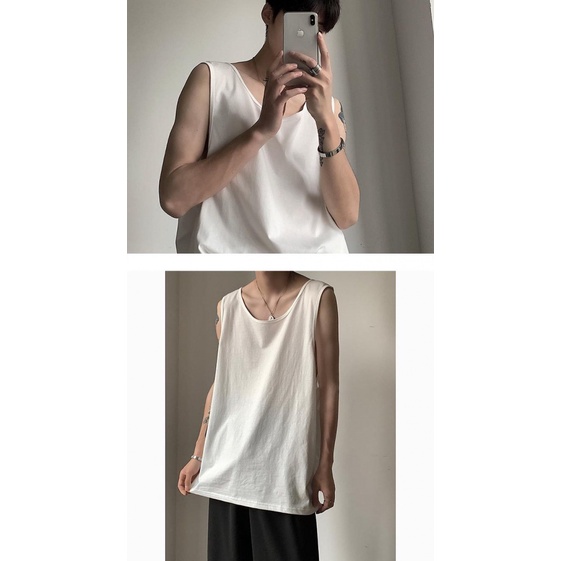 Áo Thun Thể Thao Sát Nách Cổ Thấp Thời Trang Xuân Thu Cho Nam