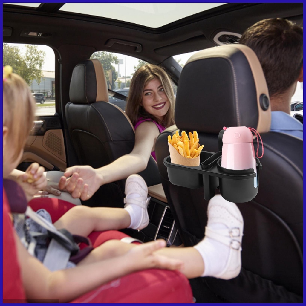 Khay Đựng Thức Ăn / Đồ Uống 3 Trong 1 4 Ngăn Bằng Silicone Dẻo Tiện Dụng Cho Xe Hơi