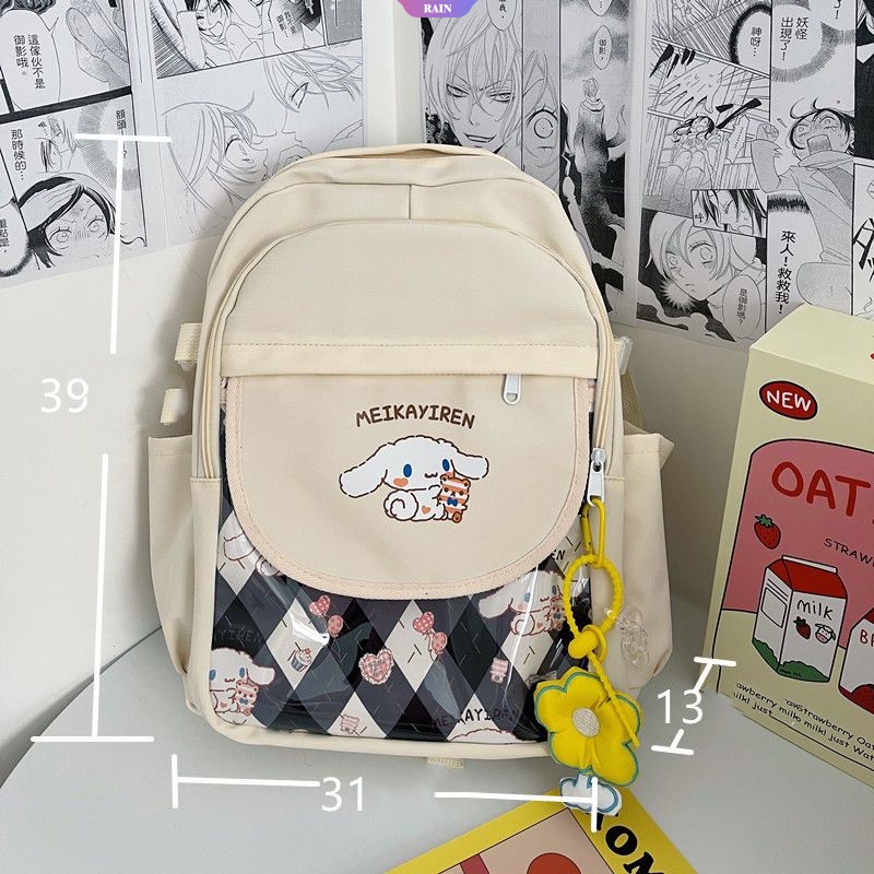 Ba Lô Đi Học / Du Lịch Sức Chứa Lớn Có Khóa Kéo Phong Cách Anime Sanrio Cinnamoroll Nhật Bản Mới Cho Nữ [RAIN]