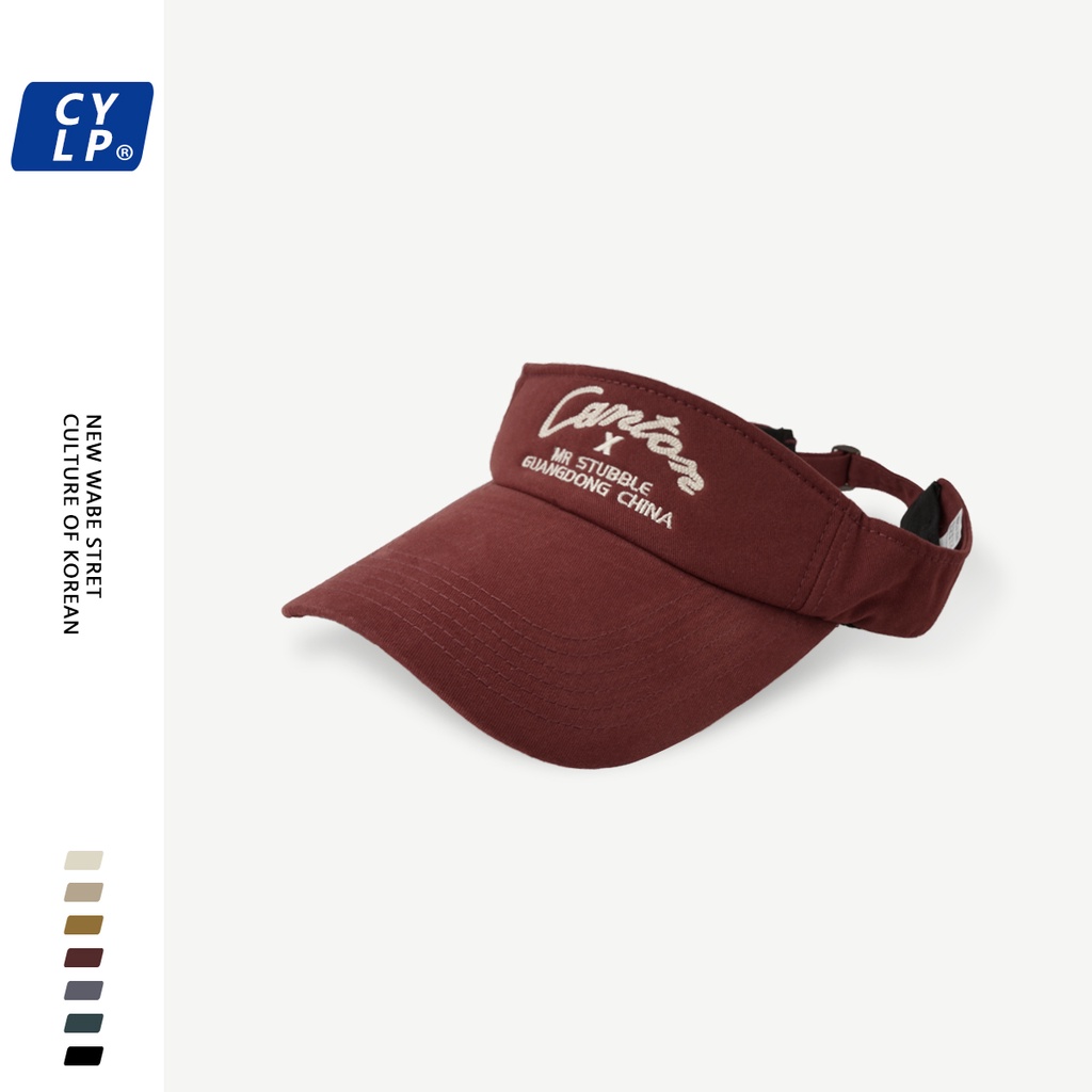 Mũ Lưỡi Trai Hở Chóp Thêu Chữ Phong Cách Hàn Quốc Cho Nữ