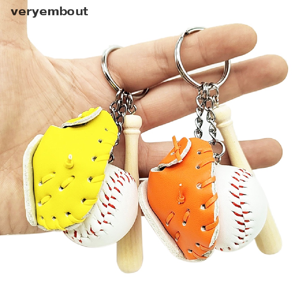 Móc Khóa Ba Món Hình Găng Tay Bóng Chày Mini