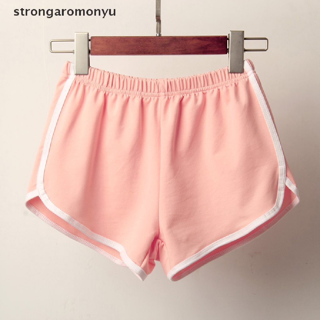 Quần Short Thể Thao Lưng Thun Co Giãn Màu Kẹo Thời Trang Mùa Hè Mới Cho Nữ