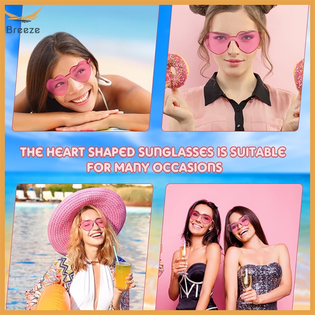 Set 12 Kính Mát Gọng Trái Tim Nhiều Màu Sắc Dùng Để Hóa Trang Tiệc Sinh Nhật Cho Bé Trai