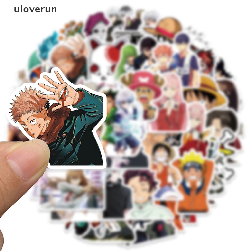 Bộ 50 Miếng Dán Trang Trí Laptop Ván Trượt Họa Tiết Graffiti Kiểu Cổ Điển