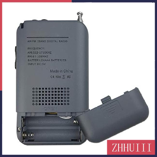 Radio AM FM Hai Băng Tần Có Đồng Hồ Báo Thức Kỹ Thuật Số Có Giắc Cắm Tai Nghe 3.5mm