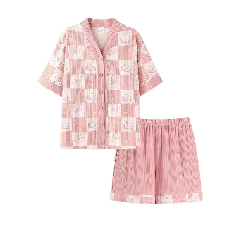 Bộ Đồ Ngủ Tay Dài In Họa Tiết Hoạt Hình Dễ Thương Thời Trang Xuân Thu Cho Nữ