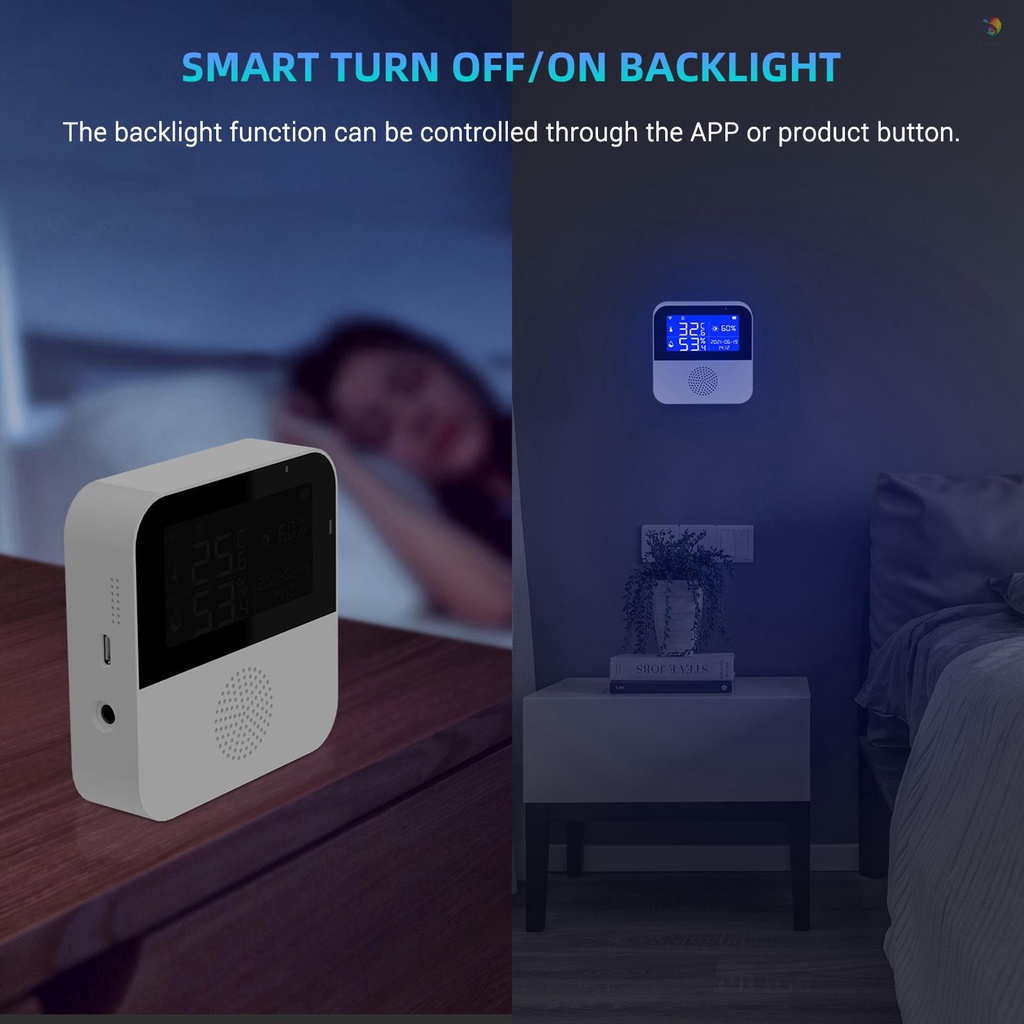 Đồng Hồ Đo Nhiệt Độ Và Độ Ẩm Không Khí Có Màn Hình LCD 2.9-inch °C / °F Đồng Hồ Đeo Tay Thời Gian Sử Dụng Trong Nhà