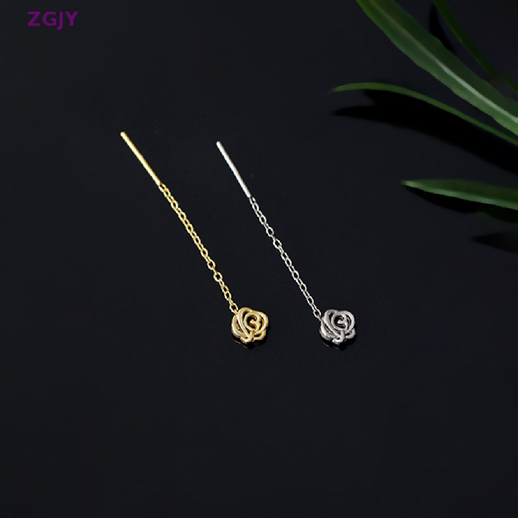 Khuyên Tai Ngắn Gắn Hoa Tua Rua Đơn Giản Thời Trang Cho Nữ Mới