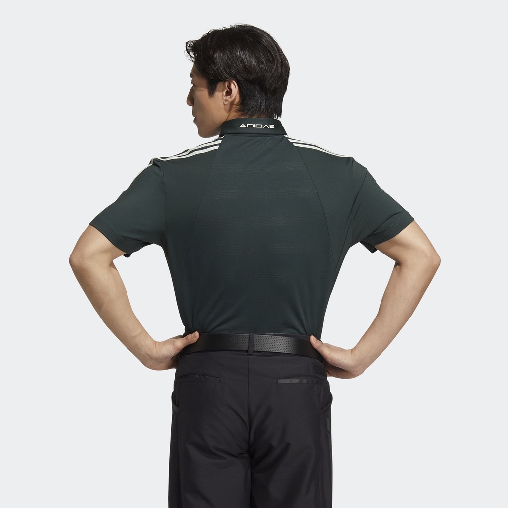 Adidas Đánh gôn Áo Polo 3 Sọc AEROREADY Nam màu xanh lá HG8271