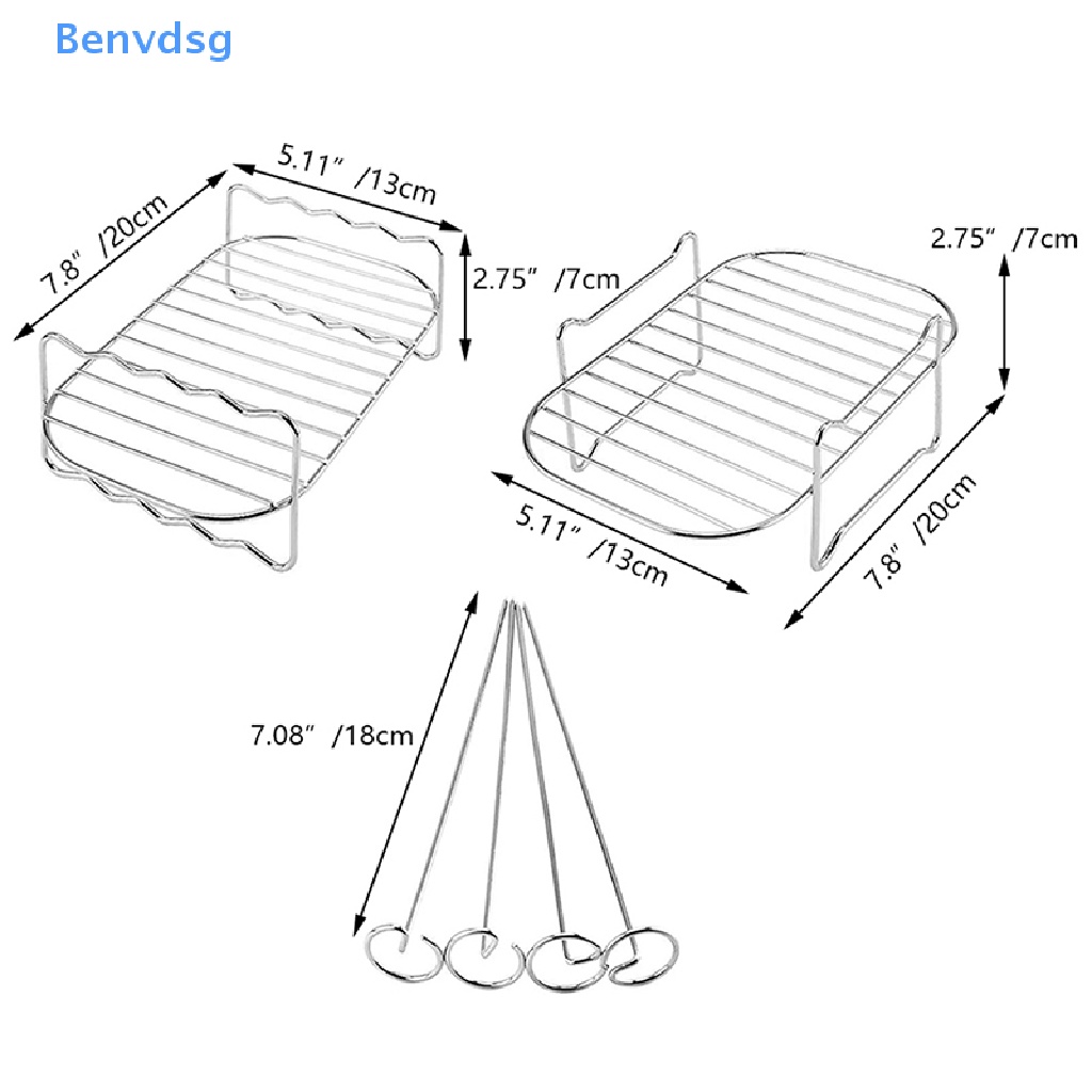 1 Vỉ Nướng Hai Tầng Hình Chữ Nhật Bằng Thép Không Gỉ