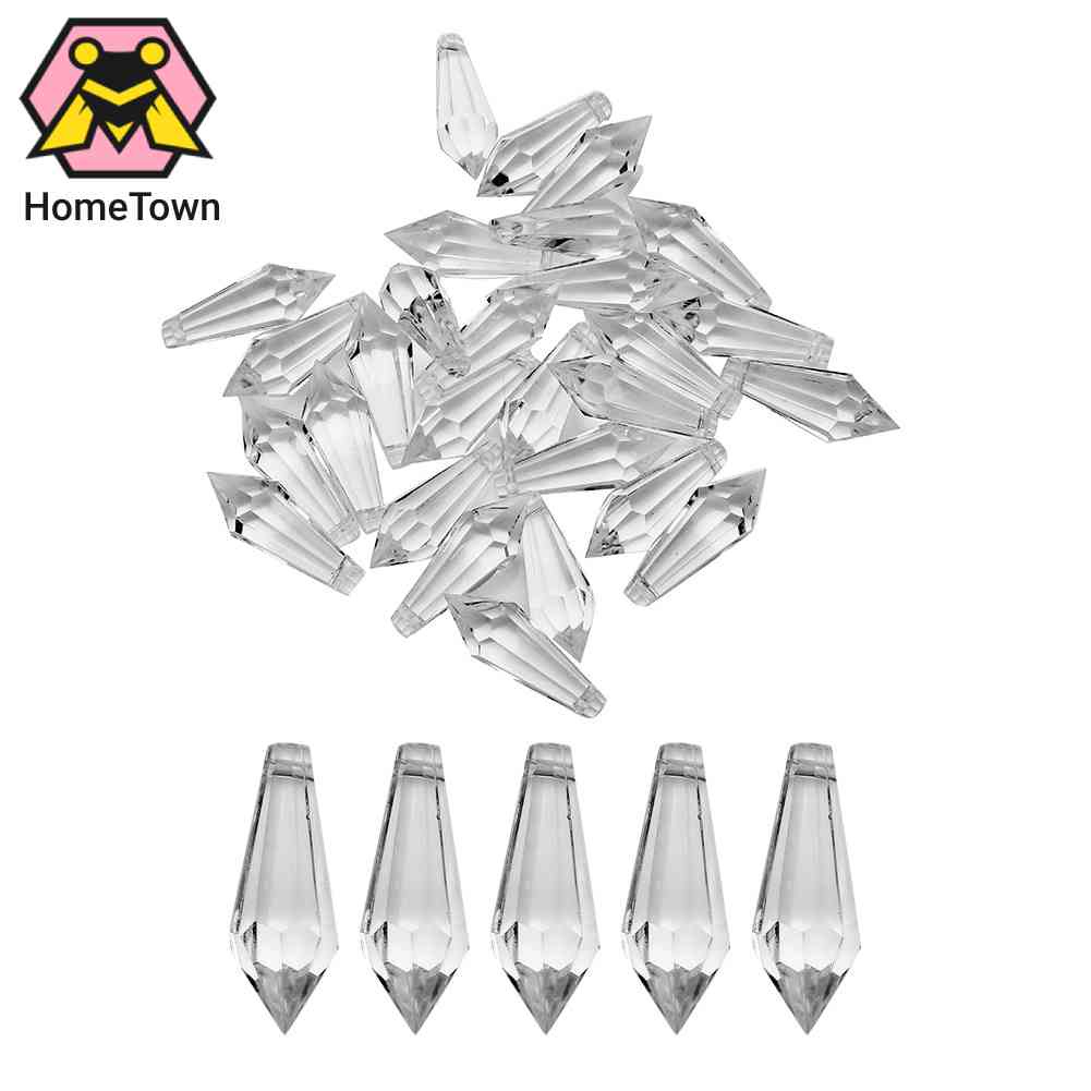 Set 30 Hạt Pha Lê Trong Suốt Trang Trí Đèn Trần Nhà
