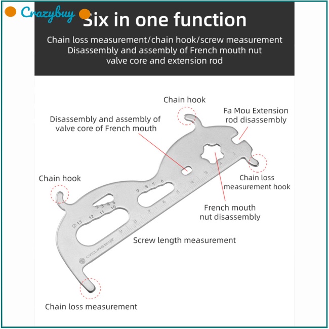 Cr Thước Đo Dây Xích Xe Đạp Leo Núi Chuyên Dụng