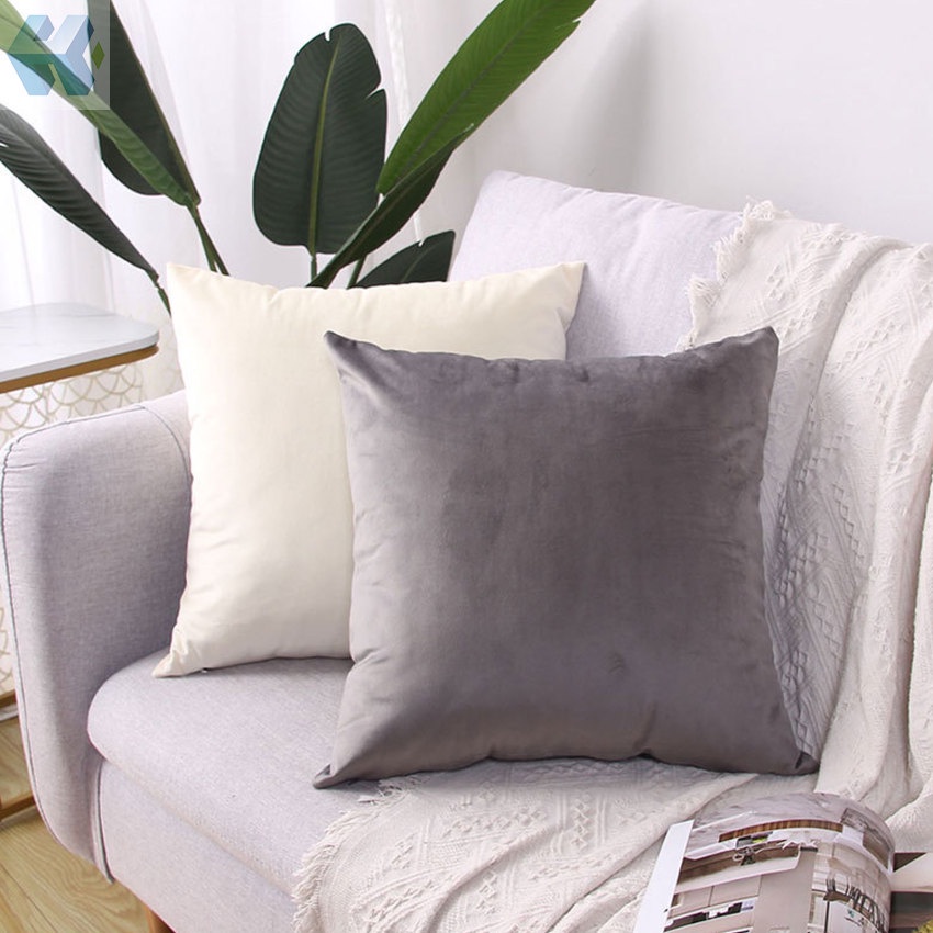 Vỏ Gối Nhung Trơn 45 * 45cm Trang Trí Nhà Cửa Nhân Dịp Năm Mới