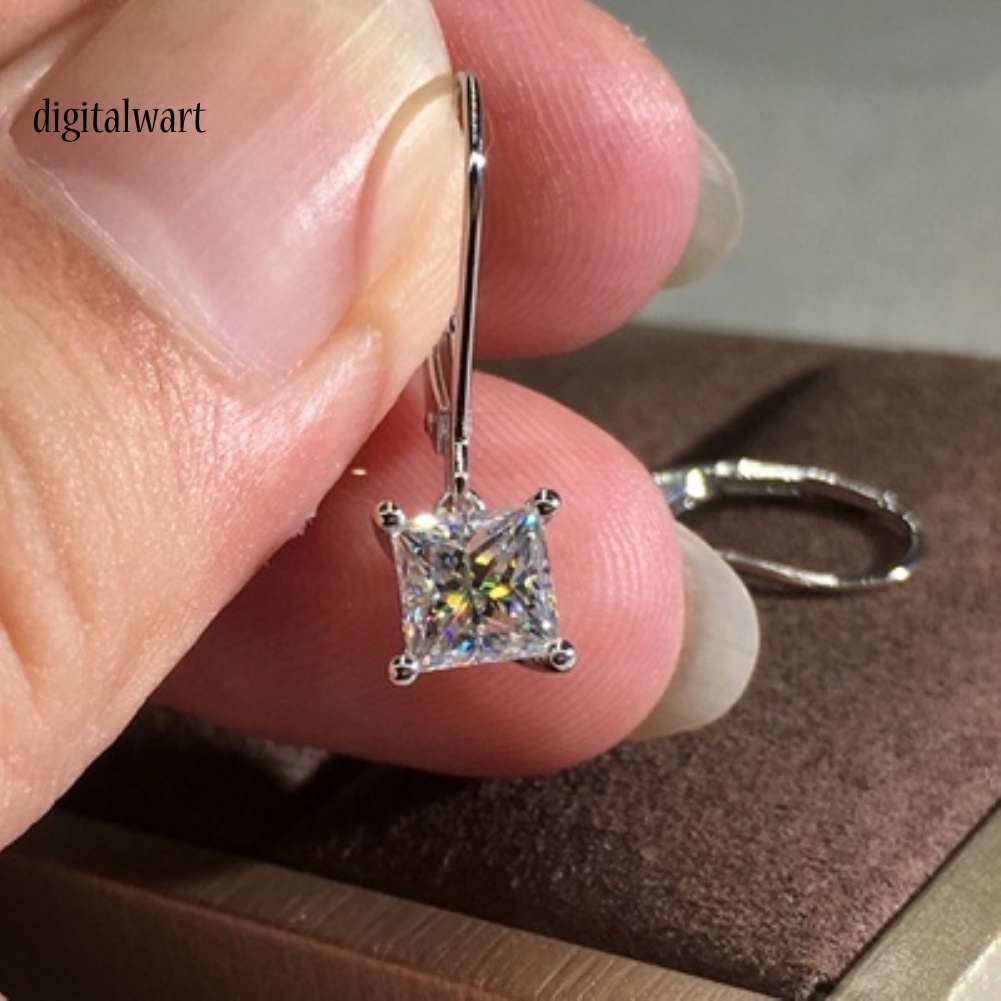 Kỹ Thuật Số| Bông Tai Dáng Dài Đính Đá Zircon Thời Trang Cho Nữ