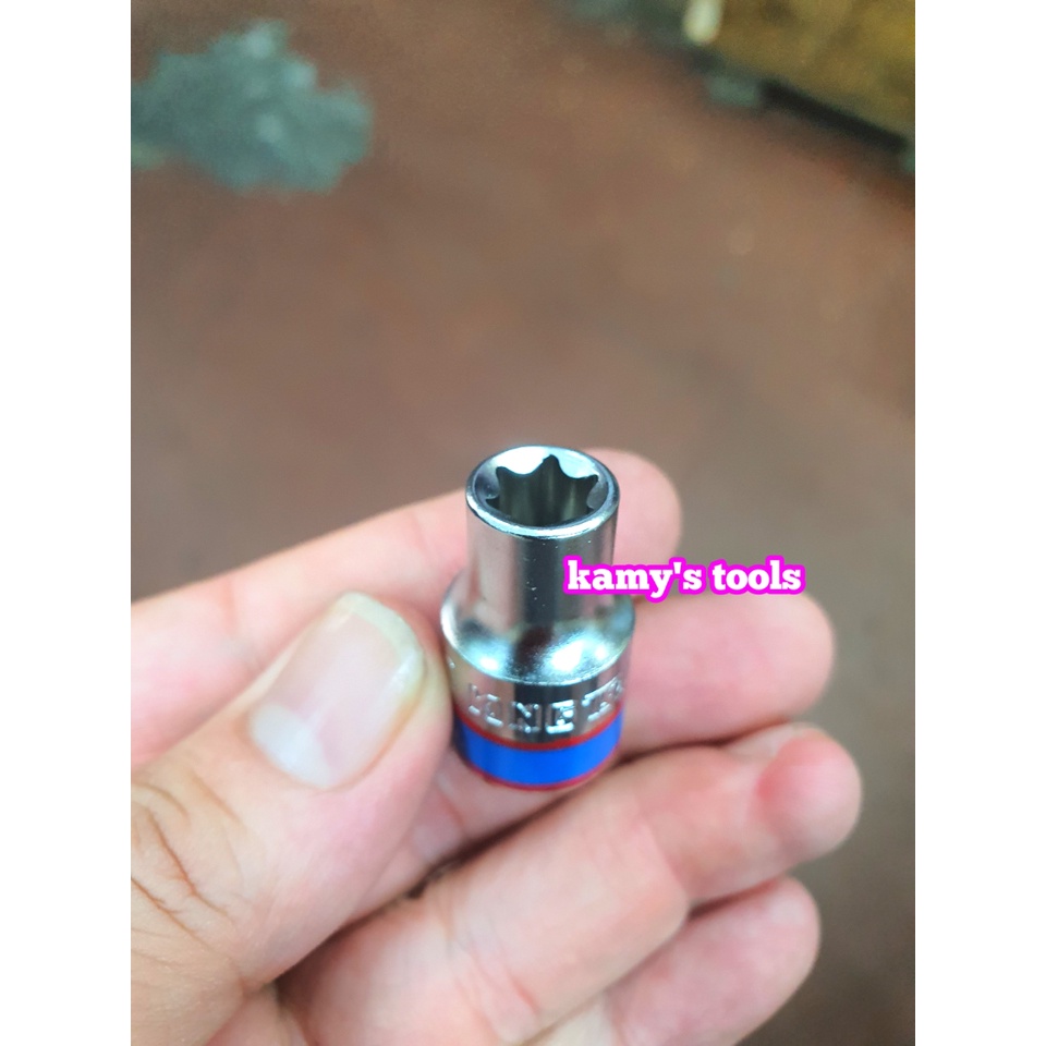 Đầu tuýp khẩu E 3/8 inch Kingtony E8 E10 E12 E14 E16 E18 337508M 337510M 337512M 337514M 337516M 337518M