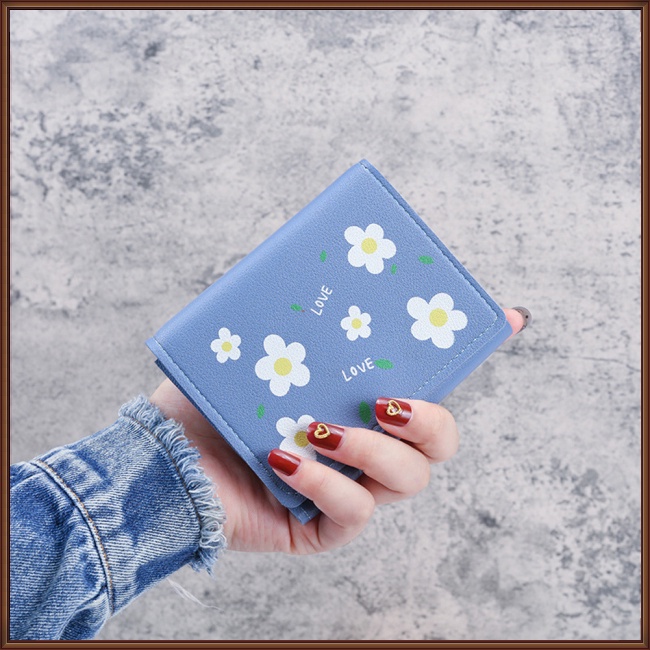 Ví Da Gập 3 In Họa Tiết Nhiều Màu Sắc Thời Trang Thoải Mái Cho Nữ