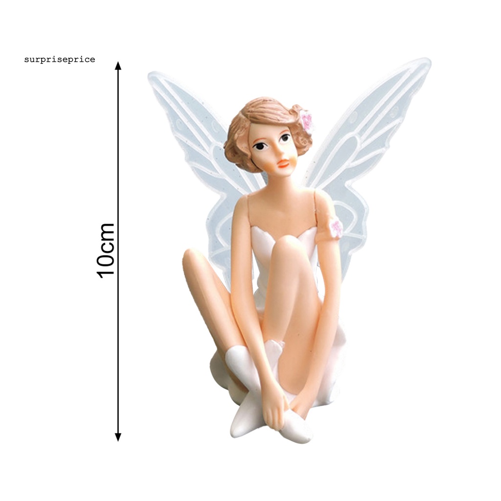 Set 3 Que Cắm Trang Trí Bánh Kem Hình Thiên Thần Bằng PVC Dễ Thương