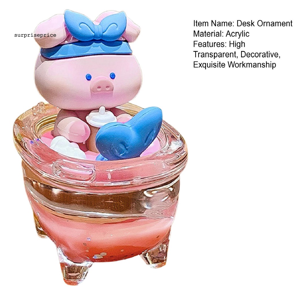 Phụ Kiện Trang Trí Nhà Cửa Kiểu Hoạt Hình Heo Thỏ Bằng Acrylic Dễ Thương