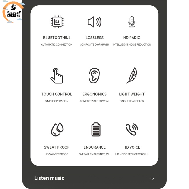 [IS] Tai nghe không dây Thoáng Khí Nhanh Có Đèn RGB Nhiều Màu Sắc Tương Thích Chơi Game