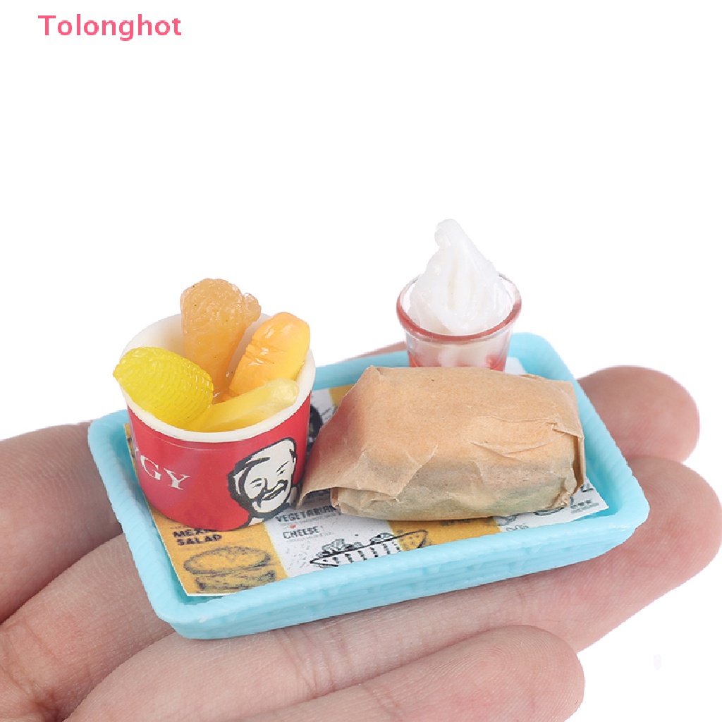 Bộ Mô Hình Xô Chiên Làm Bánh Hamburger Tỉ Lệ 1: 12 Trang Trí Nhà Búp Bê