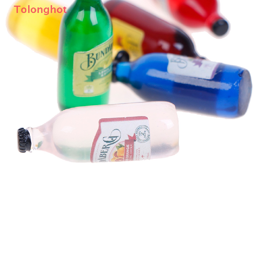 Set 6 Chai Rượu Mini Tỉ Lệ 1 / 12 Dùng Để Trang Trí Nhà Búp Bê