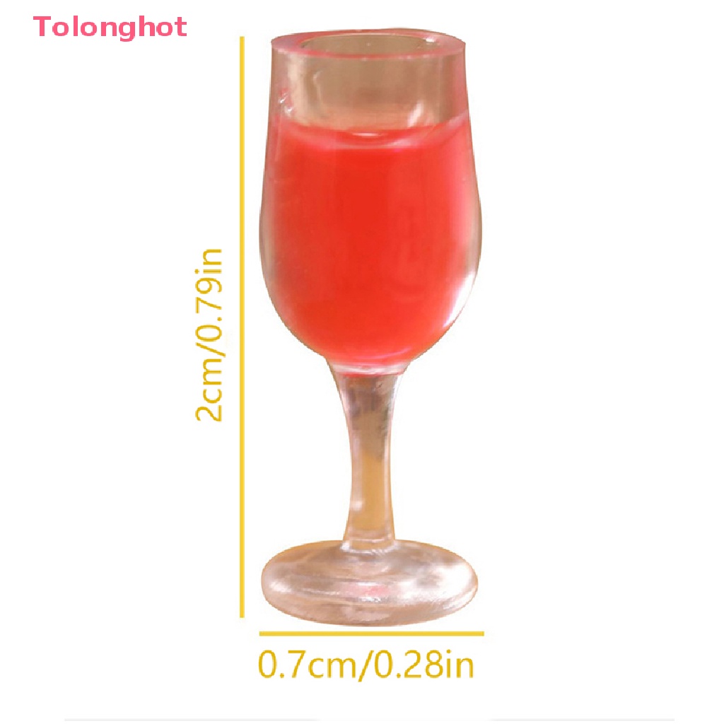 Bộ 5 Ly Rượu Mini Tỉ Lệ 1 / 12 Dùng Trang Trí Nhà Búp Bê