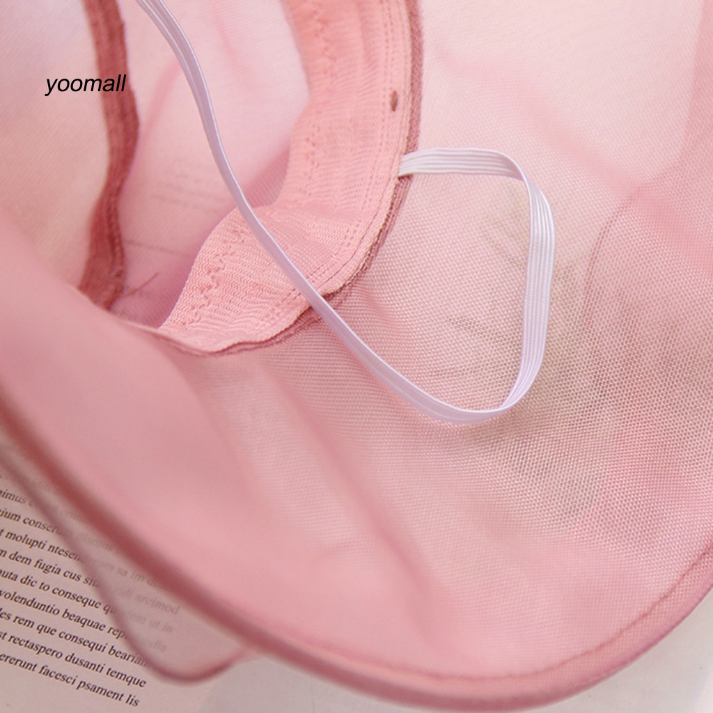 Yo / Mũ Rộng Vành Che Nắng Bán Trong Suốt Họa Tiết Hoa Bốn Cánh Thời Trang Mùa Hè Cho Nữ