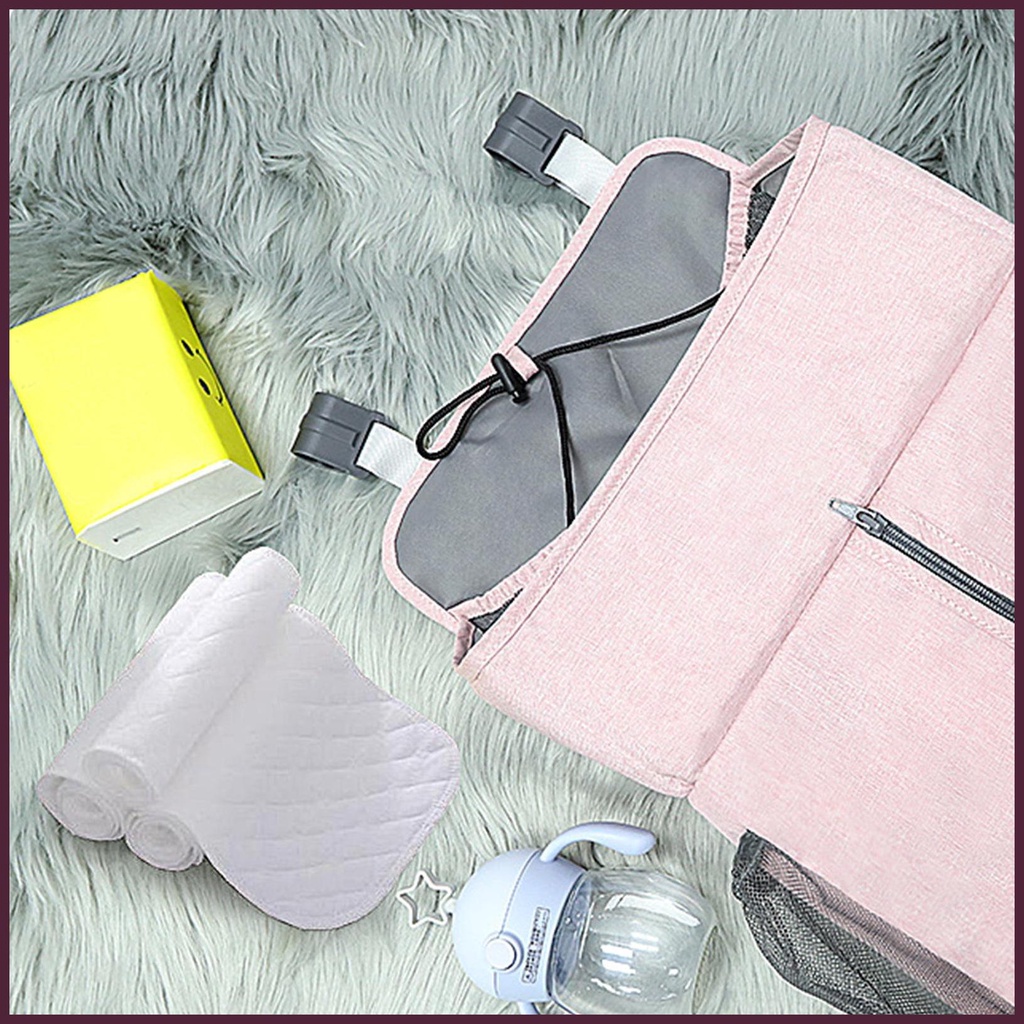 Túi Đựng Tã Lót Treo Nôi Em Bé Có Ngăn Chia Tiện Lợi