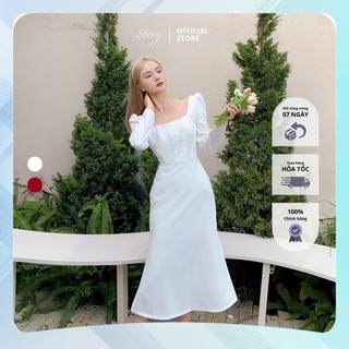 STORY Đầm Sonate váy thiết kế cao cấp body đuôi cá tay dài Story.clothes thời trang nữ