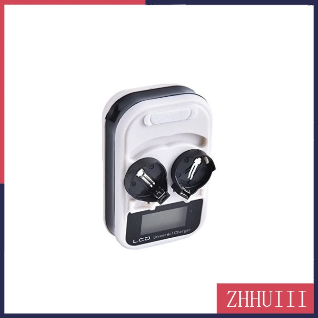 Bộ Sạc Pin LIR2032 LIR2025 LIR2016 2 Khe Cắm US LCD Thông Minh