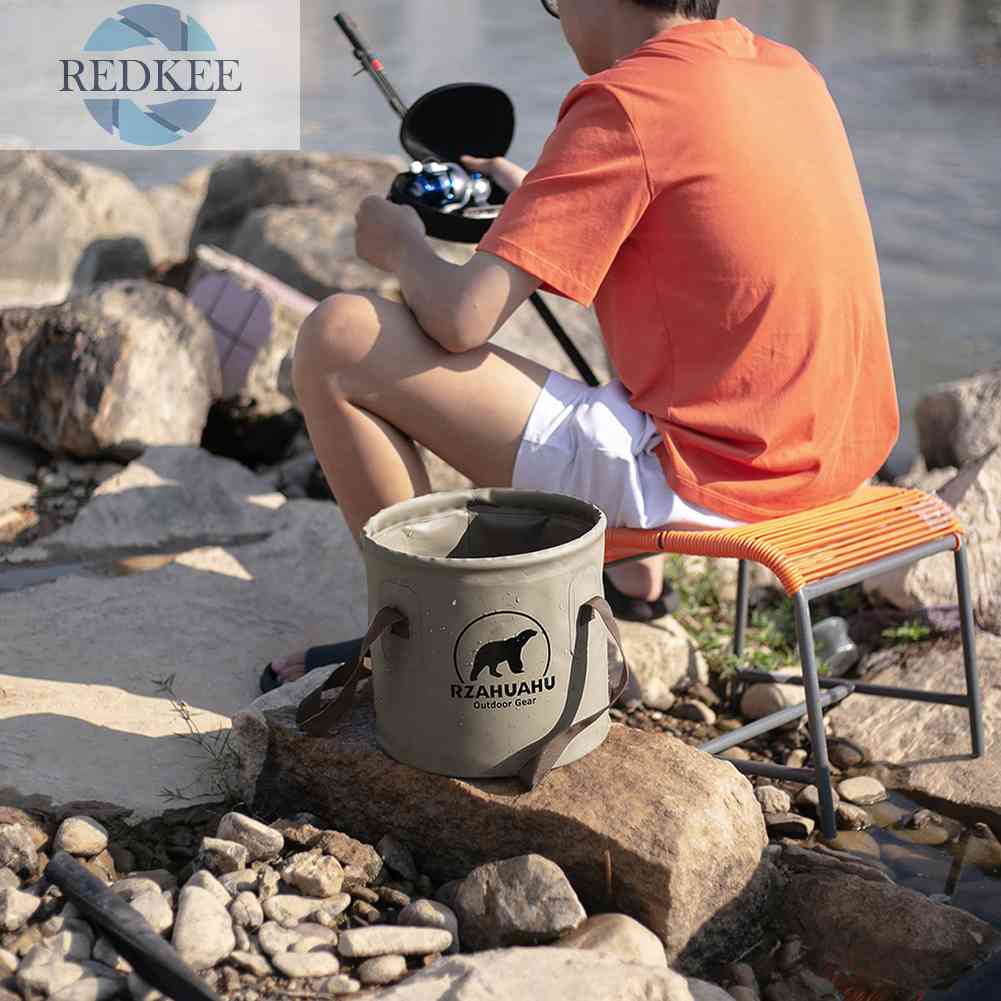 Xô Đựng Nước Hình Tròn Có Thể Gấp Gọn Tiện Dụng Mang Theo Du Lịch