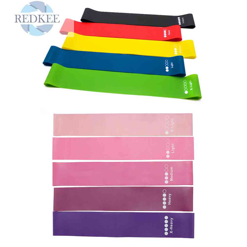 Set 5 Dây Đai Co Giãn Bằng TPE Dùng Để Tập Yoga / Thể Hình