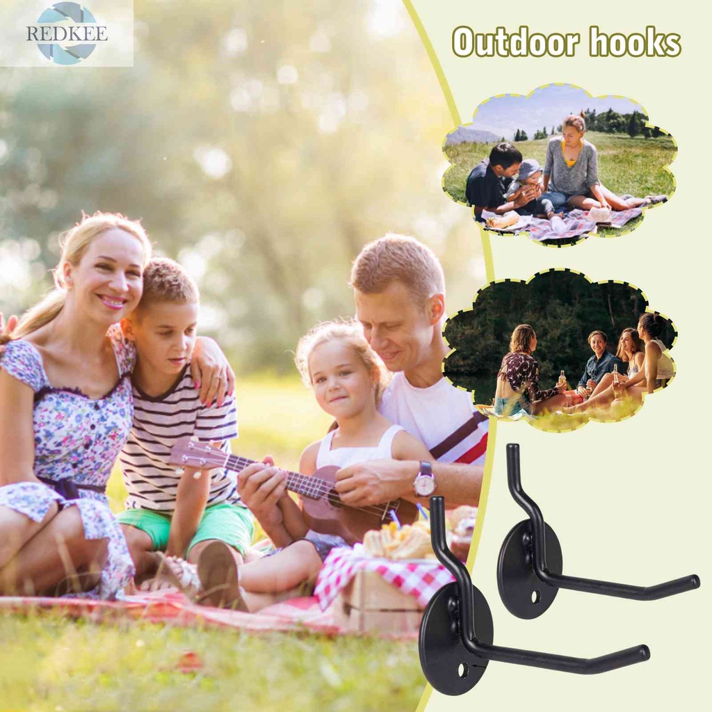 Set 2 Móc Treo Tấm Chắn Gió Có Thể Gấp Gọn Tiện Dụng Khi Đi Cắm Trại