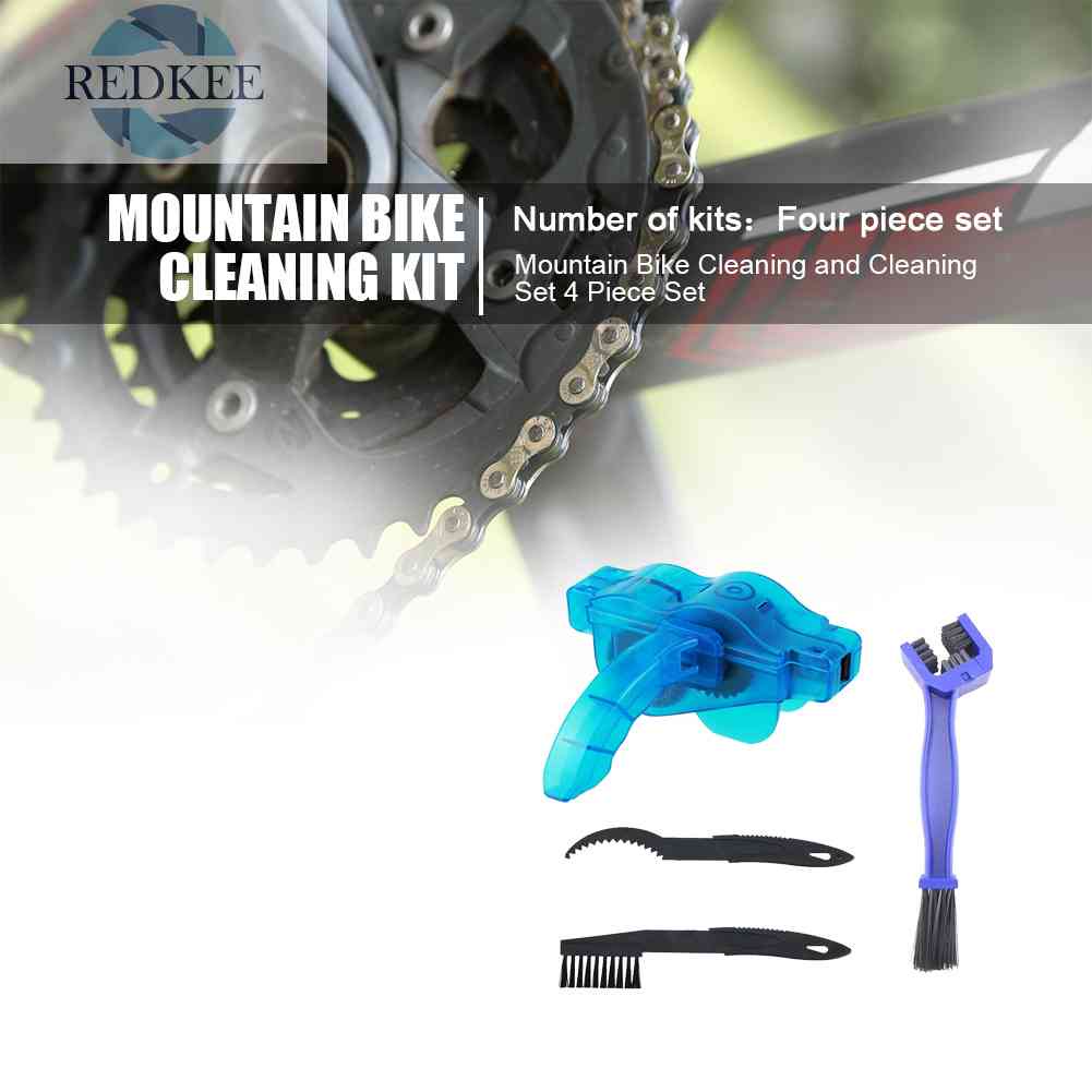 1 Bộ Dụng Cụ Vệ Sinh Xe Đạp Leo Núi Chuyên Nghiệp 4 Trong 1