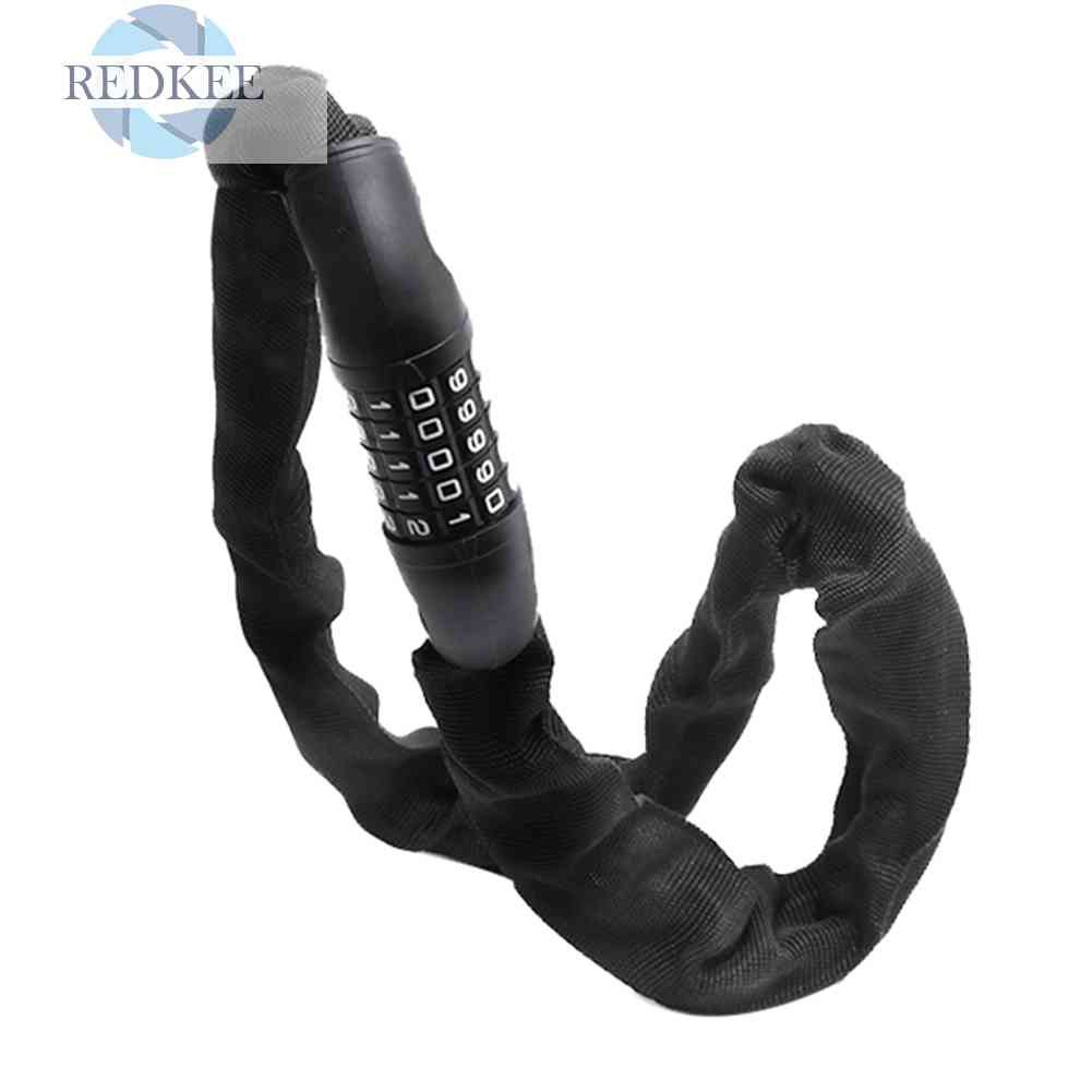 Dây Xích Khóa Xe Đạp / Xe Máy Kết Hợp Mật Khẩu 5 Chữ Số