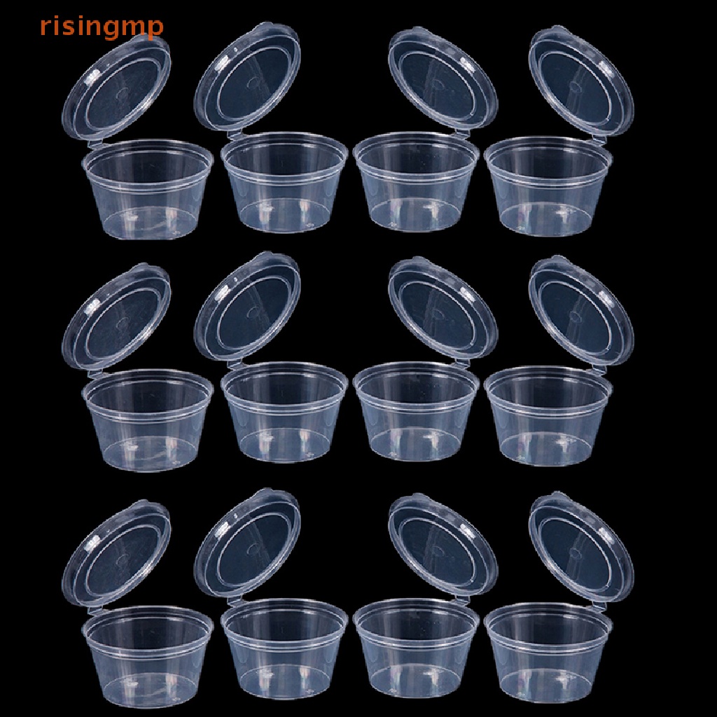 Set 100 Hộp Nhựa Tròn Mini 20-40ML Đựng Gia Vị Dùng Một Lần Cho Nhà Bếp