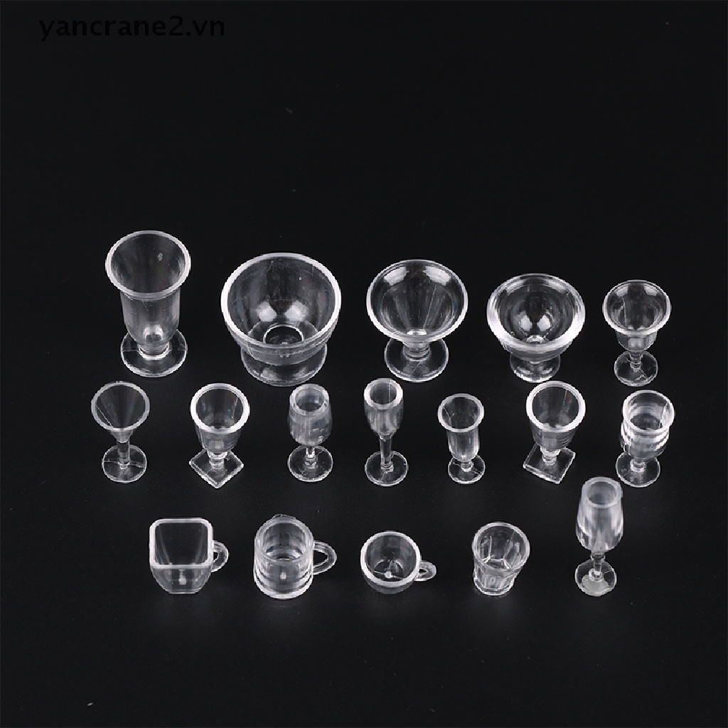 Set 17 Món Chén Dĩa Ly Dĩa Đồ Chơi Búp Bê Thu Nhỏ {yancrane2.vn}