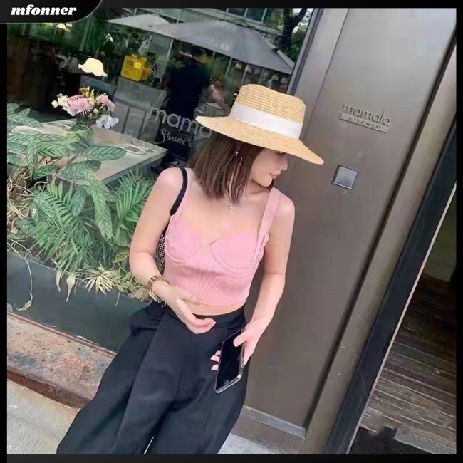 Áo Hai Dây Dệt Kim Ôm Dáng Nhiều Màu Sắc Thời Trang Cho Nữ