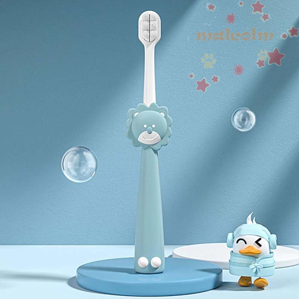 Bàn Chải Đánh Răng Mát Xa Tay Cầm Malcom Tiện Lợi Cho Bé 2-10 Tuổi