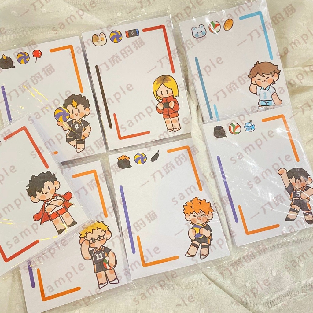 Haikyuu!! Sticky Notes Trang chủ Can Be Pasted