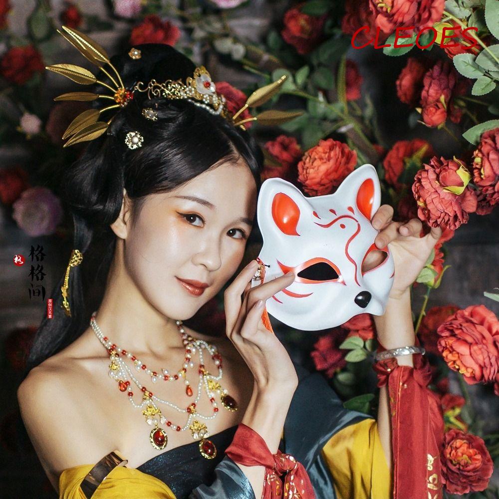 Trâm Cài Tóc Chữ U Hình Hoa Lá Phong Cách Hanfu Cổ Điển Cho Nữ