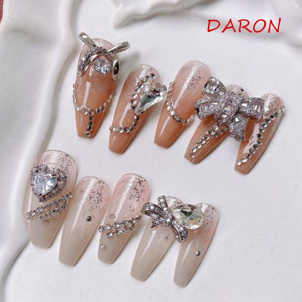Móng Tay Giả DARON|Kim Loại 3D Cao Cấp Hợp Thời Trang|Phụ Kiện Trang Trí Móng Tay Hình Nơ Bằng Hợp Kim Lấp Lánh