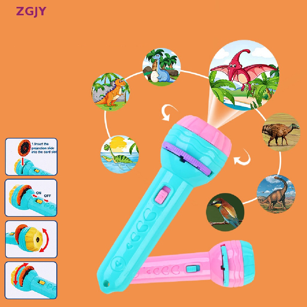 Đồ Chơi Đèn Pin Chiếu Họa Tiết Động Vật Hoạt Hình Phát Sáng Giáo Dục Sớm Cho Trẻ Mẫu Giáo Mới