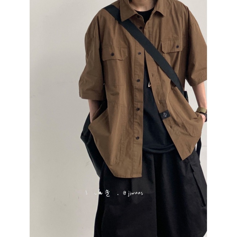 Áo Sơ Mi Ngắn Tay Phong Cách Retro Thời Trang Mùa Hè Cho Nam Nữ