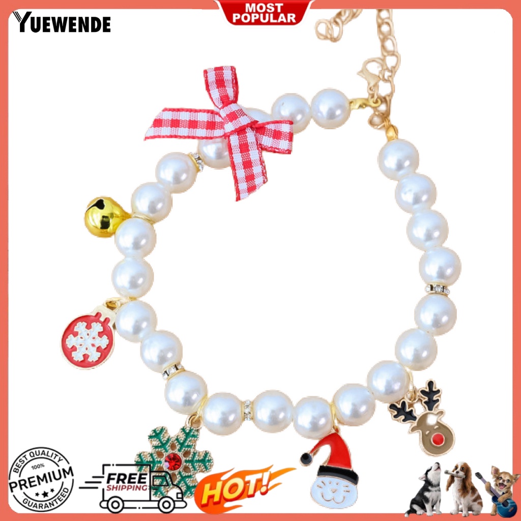 Vòng Cổ Đính Nơ Trang Trí Giáng Sinh Cho Thú Cưng